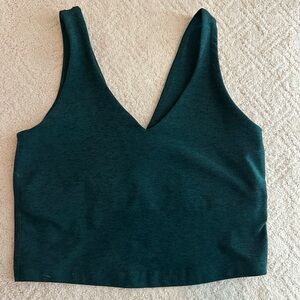 Beyond Yoga Dark green V-Neck Cropped Tank Top